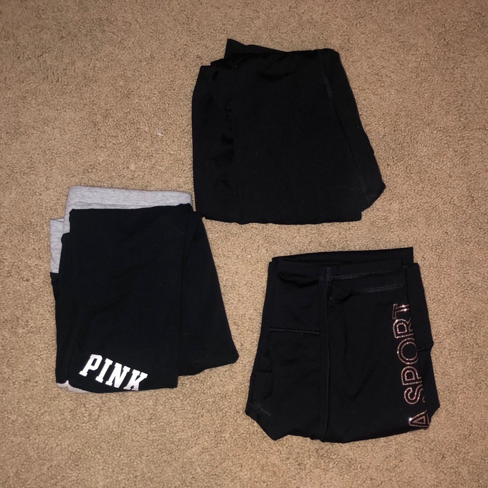 3 pink yoga pants set
